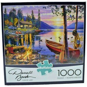 Buffalo Games Darrell Bush Canoe Lake Scenic View 1000 Piece Jigsaw Puzzle New